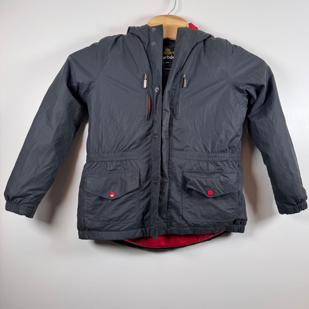 Barbour Kids KeaTon Jacket XXL Waterproof Breathable Hooded Zip Front Lined